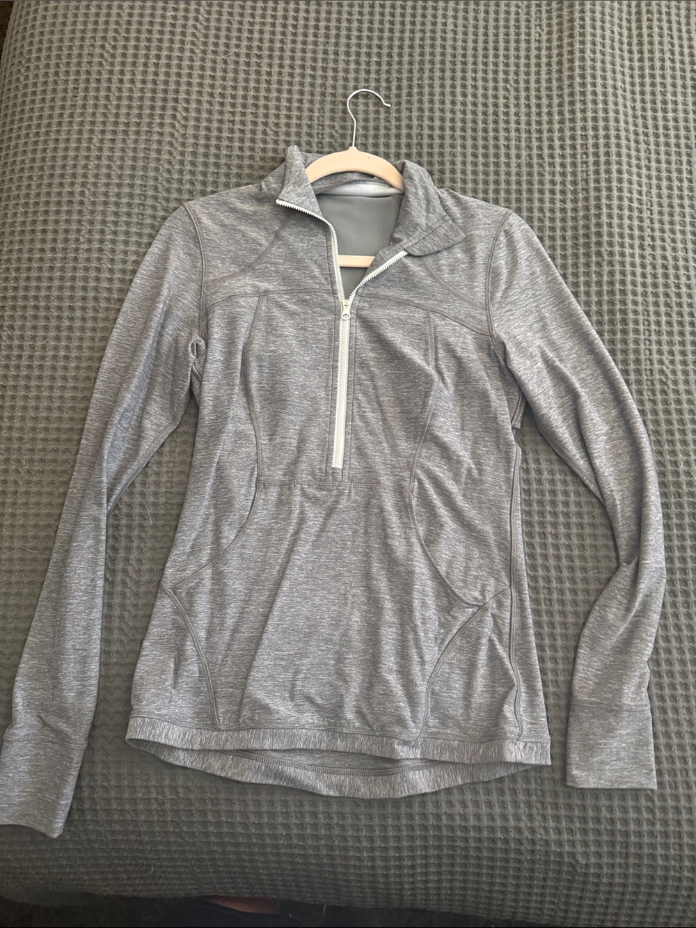 lululemon athletica Light Heather Gray Half-Zip Pullover